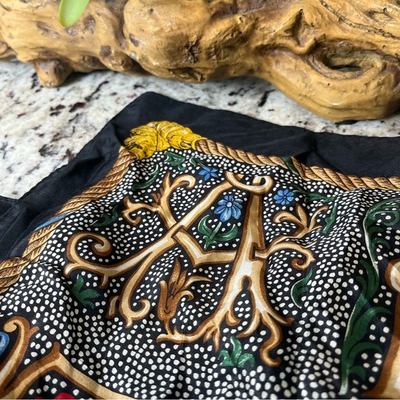 Echo Alphabet Print Silk Scarf - Picture 4 of 6